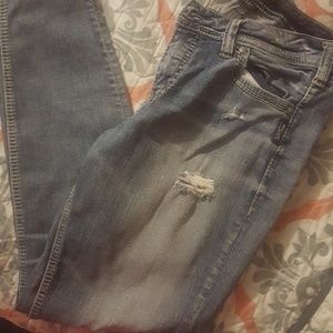 Silver skinny jeans